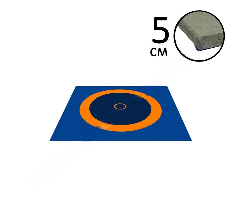 Ковер борцовский 8,3х8,3 3-цв.+5см ППЭ Нов. Станд. от компании Sport Trade - фото 1
