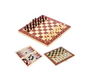 Игры 3в1 15*29см (шаш, шах, нар) Китай