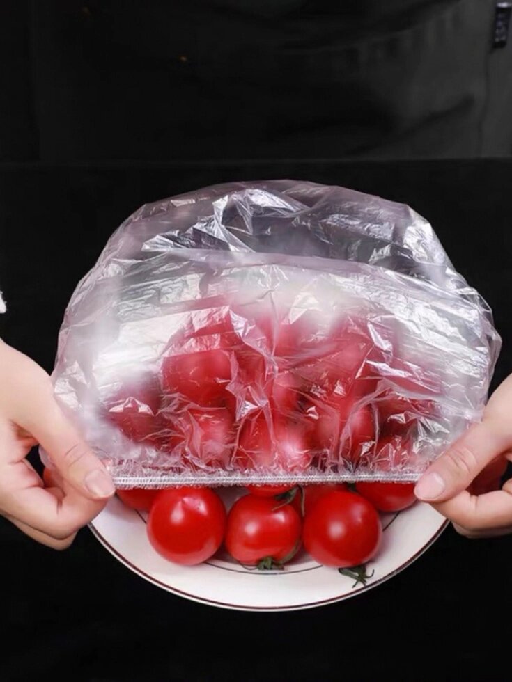 Полиэтиленовые крышки - чехлы на резинке для пищевых продуктов и посуды  (100 шт ) от компании Интернет- магазин Citrus Shop - фото 1