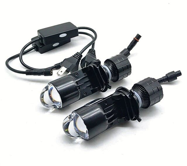 Автомобильные светодиодные лампы с двойными линзами Bi-LED A82 H4 Mini Lens от компании Alexel - фото 1