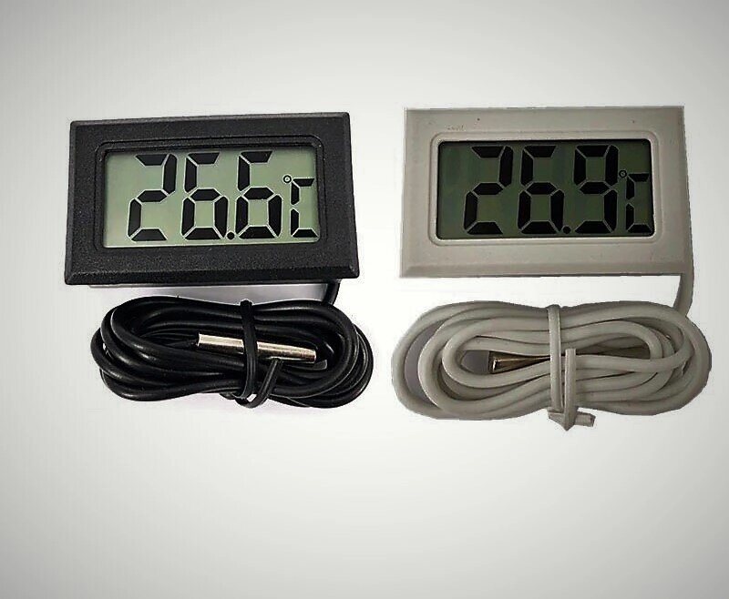 Электронный термометр с длинным выносным датчиком 2 метра белый от компании Alexel - фото 1