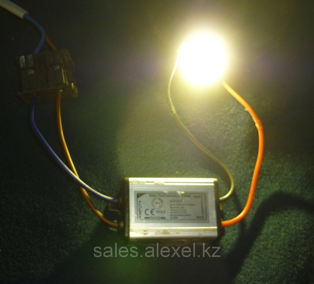 Фито светодиод с белым светом 10W плюс драйвер от компании Alexel - фото 1