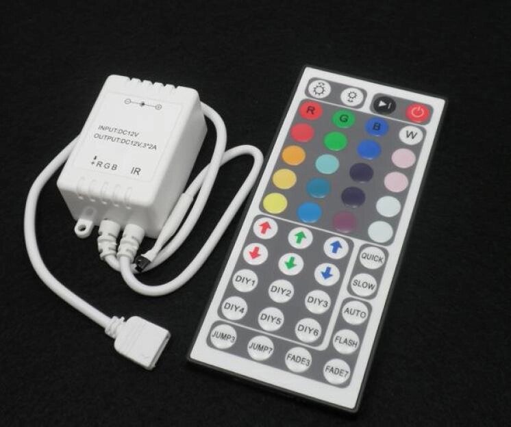 Контроллер для RGB ленты с 44 кнопочным с пультом ДУ от компании Alexel - фото 1