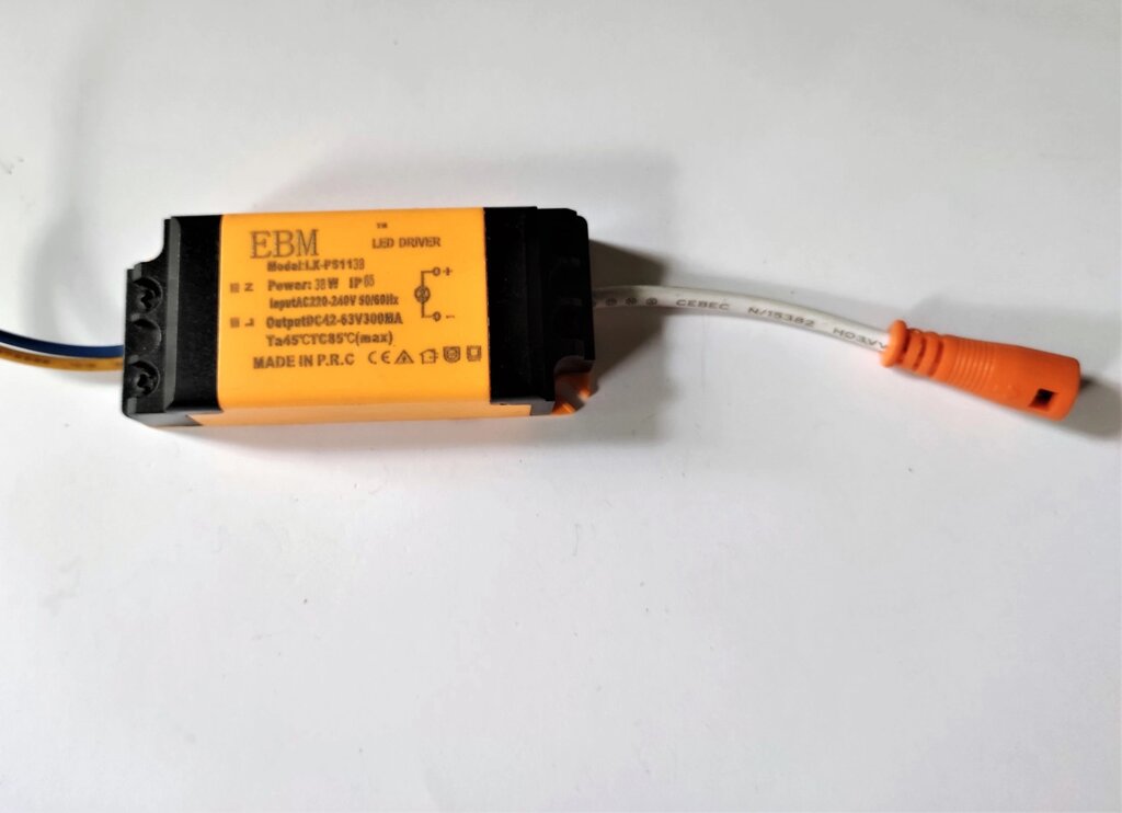 LED драйвер для светильника 300mA DC42-63V 38W от компании Alexel - фото 1