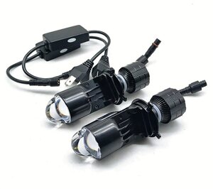 Автомобильные светодиодные лампы с двойными линзами Bi-LED A82 H4 Mini Lens