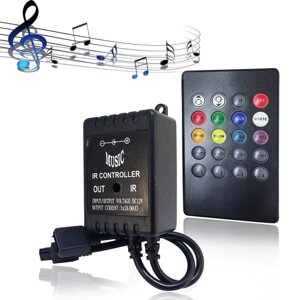Музыкальный контроллер с 20 кнопочным пультом ДУ для RGB ленты в Алматы от компании Alexel