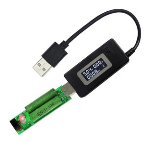 USB тестер мультиметр вольтамперметр с OLED дисплеем и нагрузочным резистором