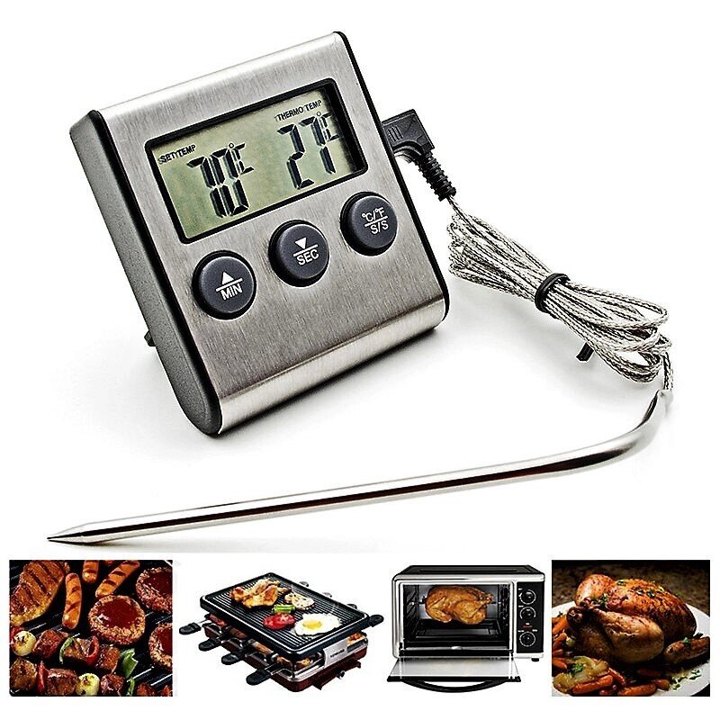 Пищевой колбасный термометр с зондом и таймером от компании Alexel - фото 1