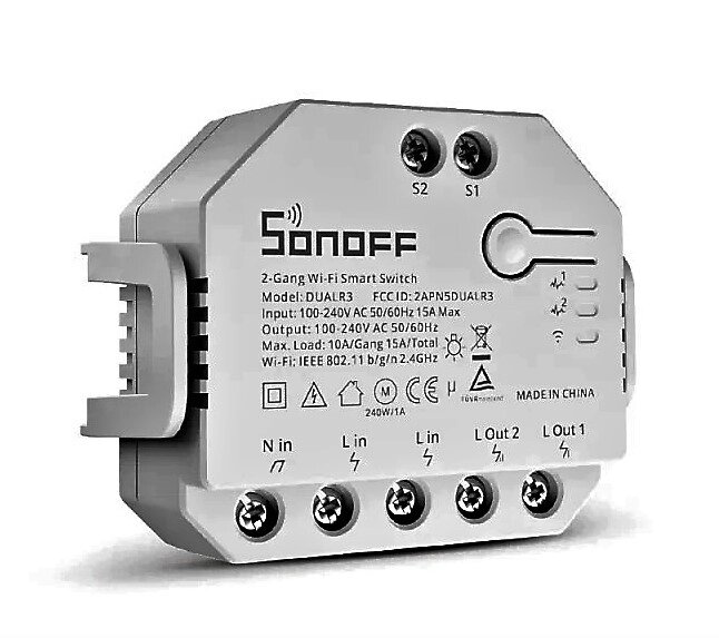 Sonoff dual R3 двойной релейный модуль Wi-Fi от компании Alexel - фото 1