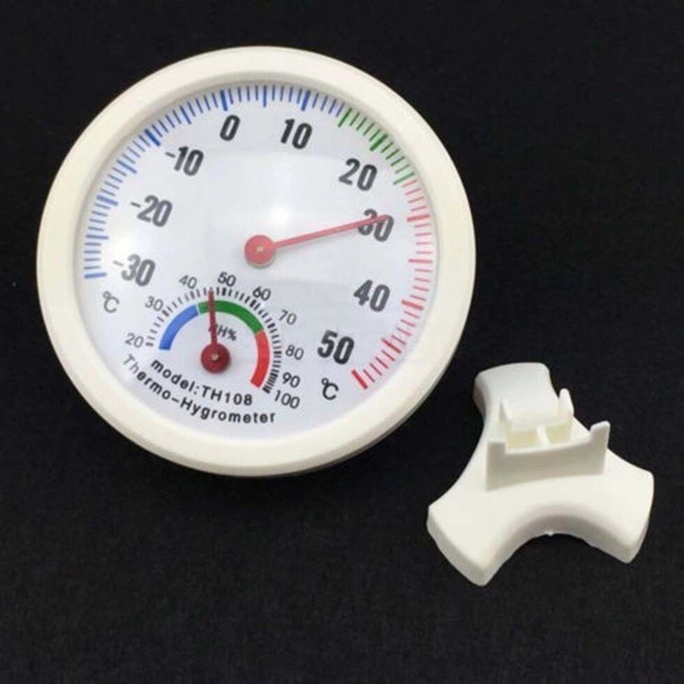 Улично-комнатный термометр с гигрометром TH108 белый от компании Alexel - фото 1