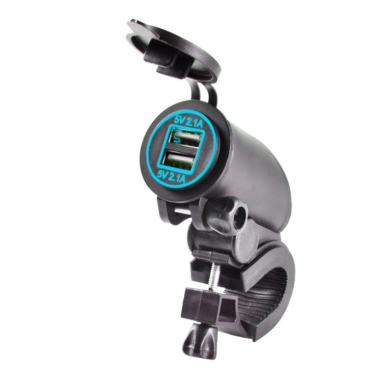 USB зарядное устройство для мотоциклов скутеров самокатов с подсветкой от компании Alexel - фото 1