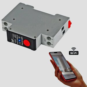 Wi-Fi автомат на DIN-рейку ваттметр с таймером и счетчиком энергии