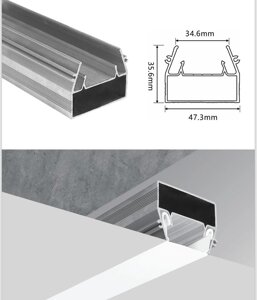 Алюминиевый профиль для натяжного потолка L3000*W35,6*H34,6