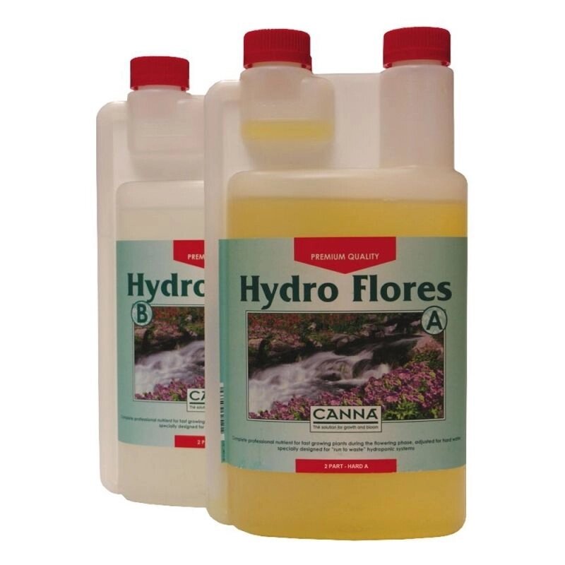 CANNA Hydro Flores A+B, 1 L (hard water) от компании "КазГидропоника" - фото 1