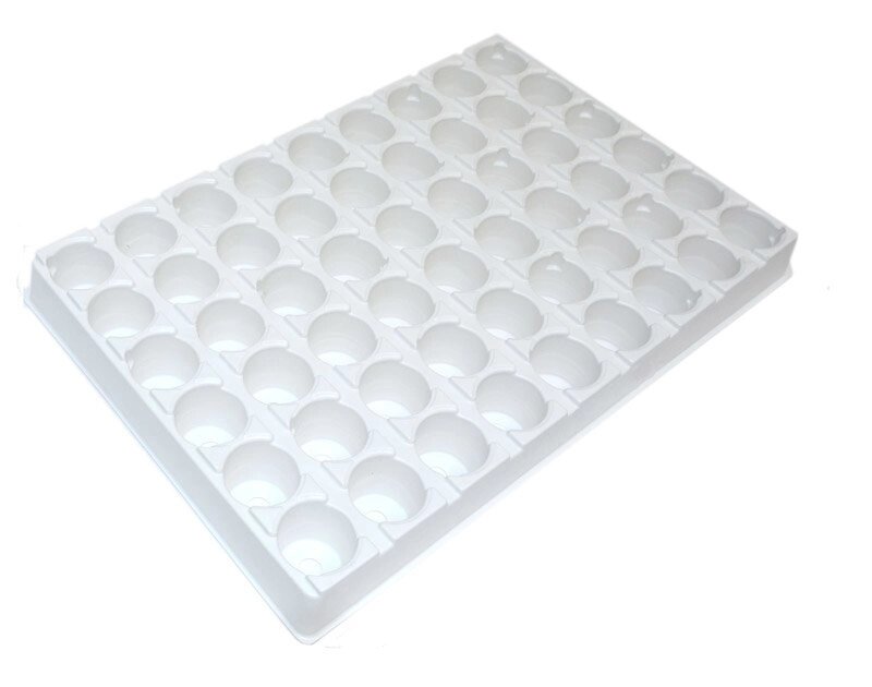 Кассета для выращивания салатов 54 ячейки KS54 M белая от компании "КазГидропоника" - фото 1