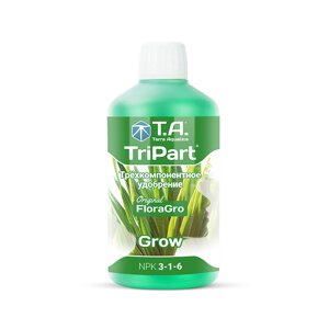Удобрение жидкое для гидропоники TriPart Grow/Flora Gro GHE 0.5л в Астане от компании "КазГидропоника"