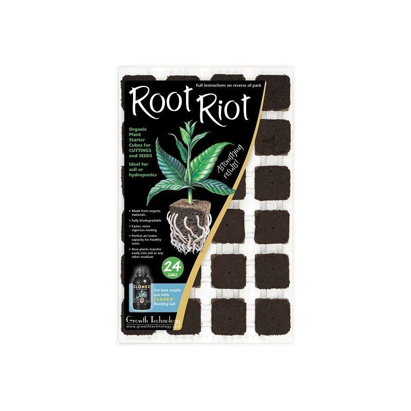 Root Riot - супер органические пробки для проращивания 24шт от компании "КазГидропоника" - фото 1