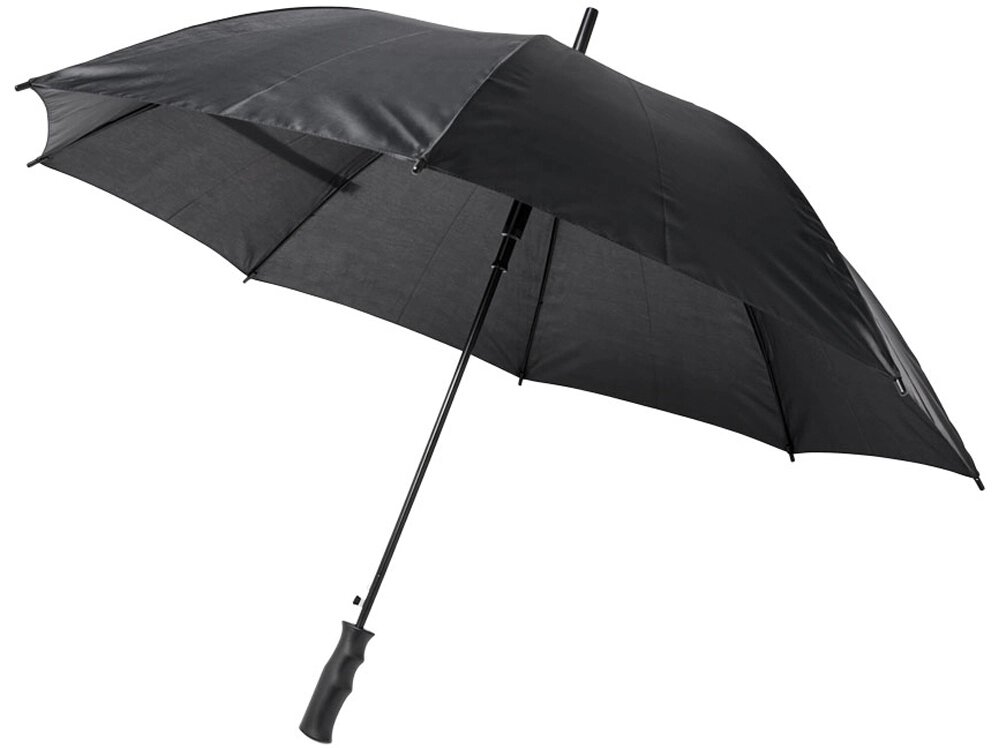23-дюймовый ветрозащитный полуавтоматический зонт Bella, черный от компании ТОО VEER Company Group / Одежда и сувениры с логотипом - фото 1