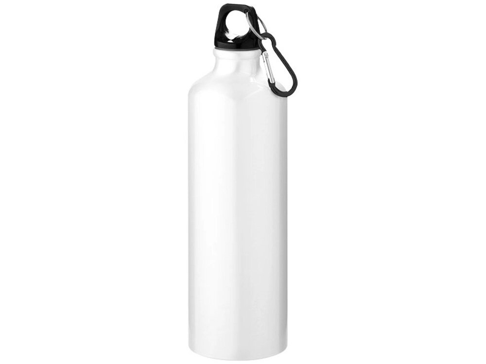 Алюминиевая бутылка для воды Oregon объемом 770 мл с карабином - Белый (P) от компании ТОО VEER Company Group / Одежда и сувениры с логотипом - фото 1