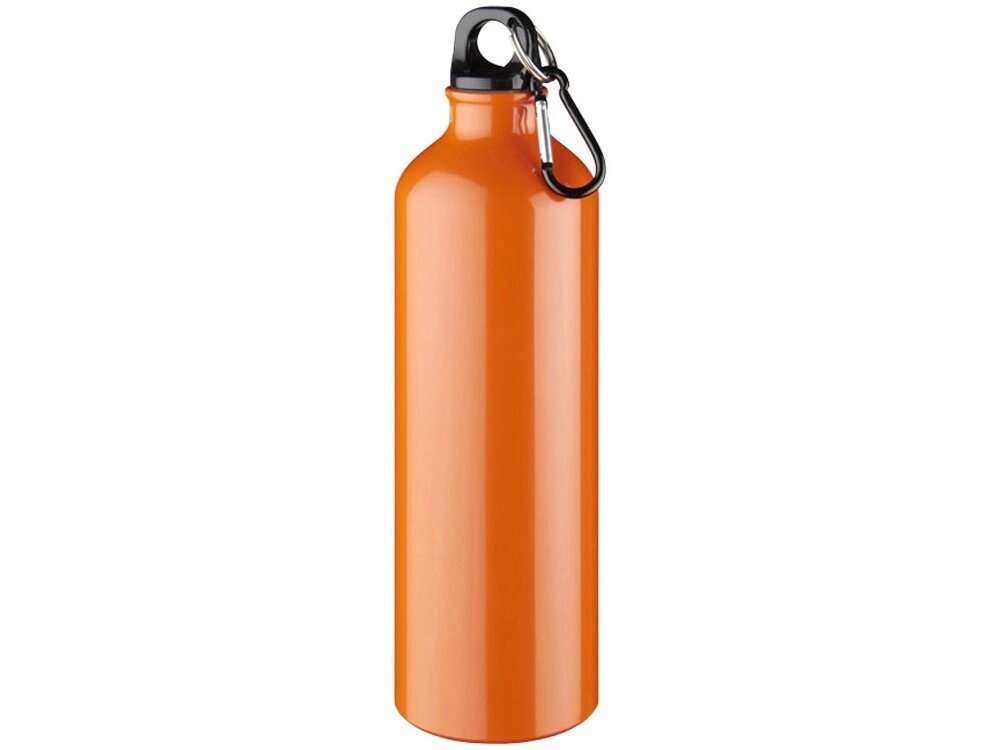 Алюминиевая бутылка для воды Oregon объемом 770 мл с карабином - Оранжевый (P) от компании ТОО VEER Company Group / Одежда и сувениры с логотипом - фото 1