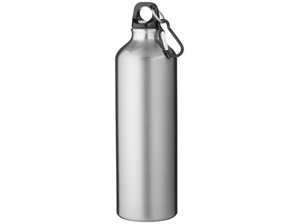Алюминиевая бутылка для воды Oregon объемом 770 мл с карабином - Серебряный от компании ТОО VEER Company Group / Одежда и сувениры с логотипом - фото 1