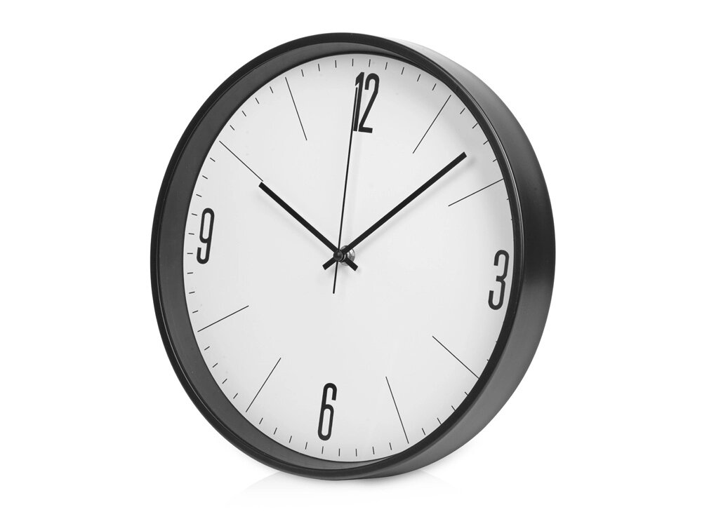 Алюминиевые настенные часы, диаметр 30,5 см Zen, черный от компании ТОО VEER Company Group / Одежда и сувениры с логотипом - фото 1