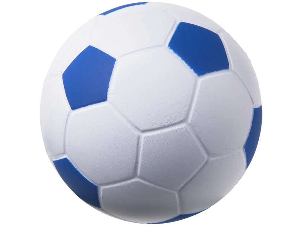 Антистресс Football, белый/ярко-синий от компании ТОО VEER Company Group / Одежда и сувениры с логотипом - фото 1