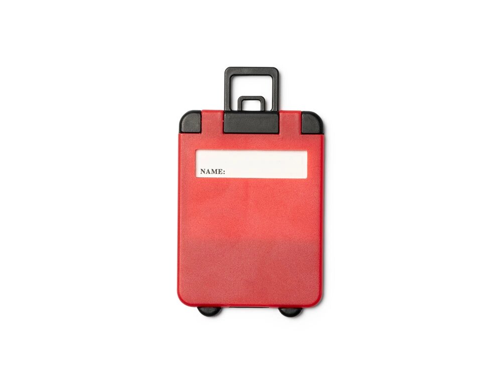 Багажная бирка CHARTER, красный от компании ТОО VEER Company Group / Одежда и сувениры с логотипом - фото 1