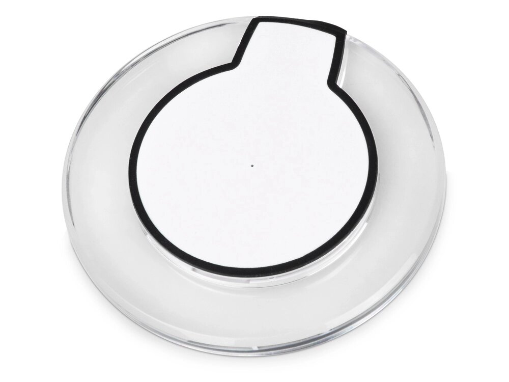 Беспроводная зарядка Pod со светодиодной подсветкой, белый от компании ТОО VEER Company Group / Одежда и сувениры с логотипом - фото 1