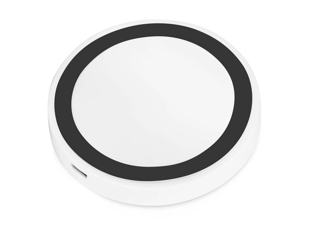 Беспроводное зарядное устройство Dot, 5 Вт, белый/черный от компании ТОО VEER Company Group / Одежда и сувениры с логотипом - фото 1