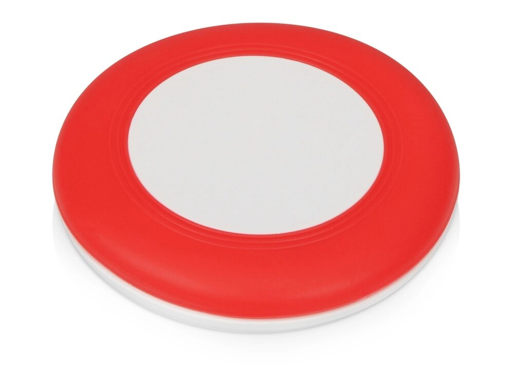 Беспроводное зарядное устройство со встроенным кабелем 2-в-1 Disc, красный от компании ТОО VEER Company Group / Одежда и сувениры с логотипом - фото 1