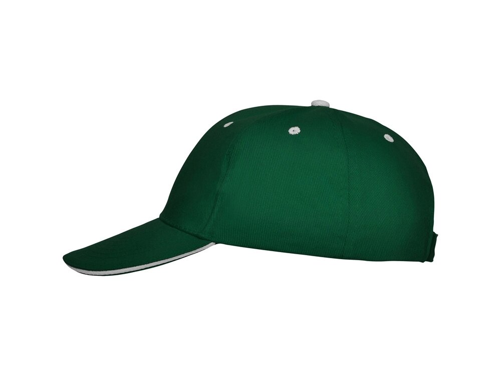Бейсболка Panel унисекс, бутылочный зеленый от компании ТОО VEER Company Group / Одежда и сувениры с логотипом - фото 1