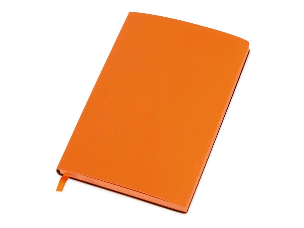 Бизнес-блокнот C1 софт-тач, гибкая обложка, 128 листов, оранжевый от компании ТОО VEER Company Group / Одежда и сувениры с логотипом - фото 1