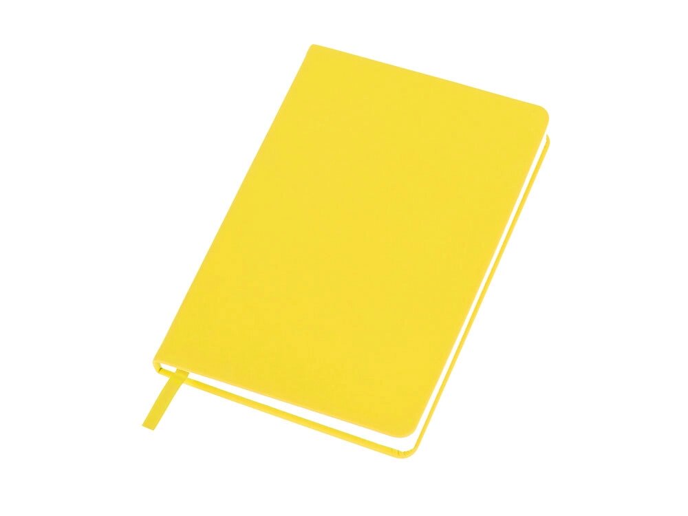 Бизнес-блокнот C2 софт-тач, твердая обложка, 128 листов, желтый от компании ТОО VEER Company Group / Одежда и сувениры с логотипом - фото 1