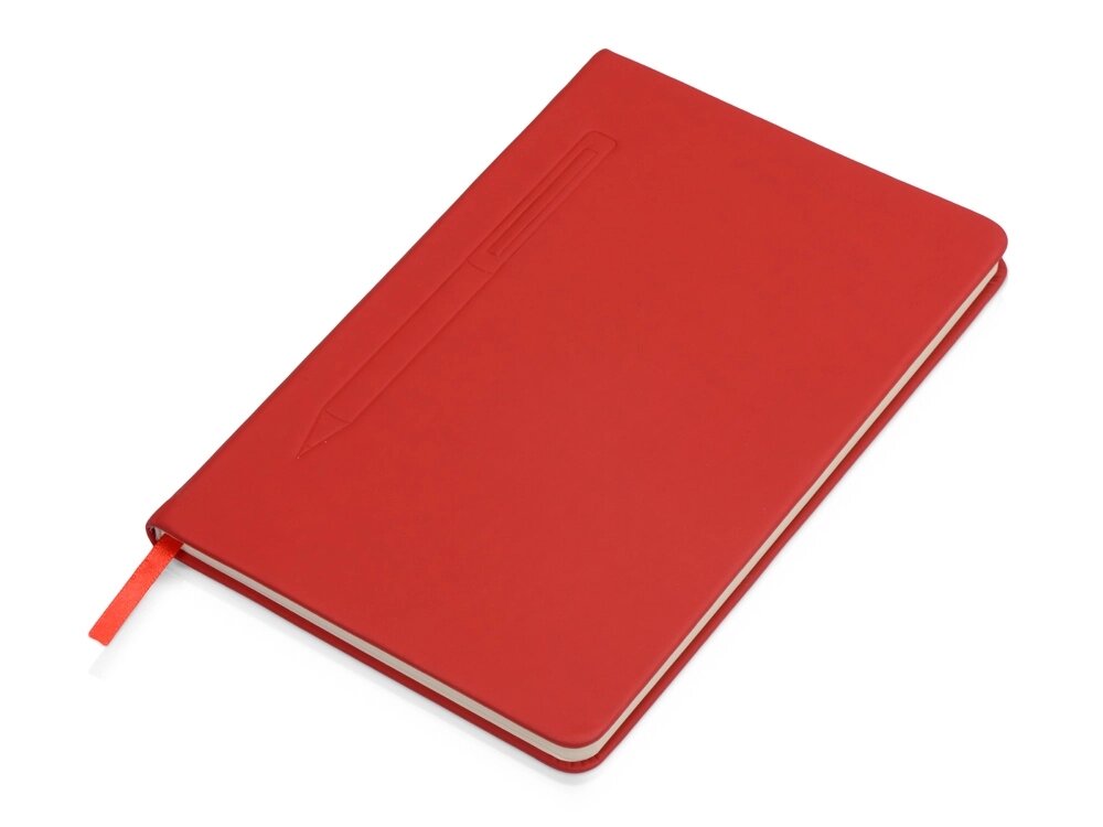 Блокнот А5 Magnet 14,3*21 с магнитным держателем для ручки, красный от компании ТОО VEER Company Group / Одежда и сувениры с логотипом - фото 1