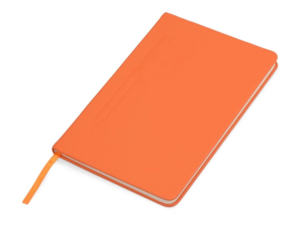 Блокнот А5 Magnet 14,3*21 с магнитным держателем для ручки, оранжевый от компании ТОО VEER Company Group / Одежда и сувениры с логотипом - фото 1