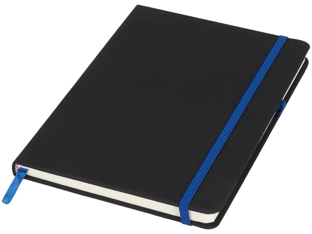 Блокнот Noir среднего размера, черный/синий от компании ТОО VEER Company Group / Одежда и сувениры с логотипом - фото 1