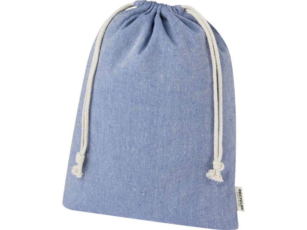Большая подарочная сумка Pheebs объемом 4 л из хлопка плотностью 150 г/м2, синий от компании ТОО VEER Company Group / Одежда и сувениры с логотипом - фото 1