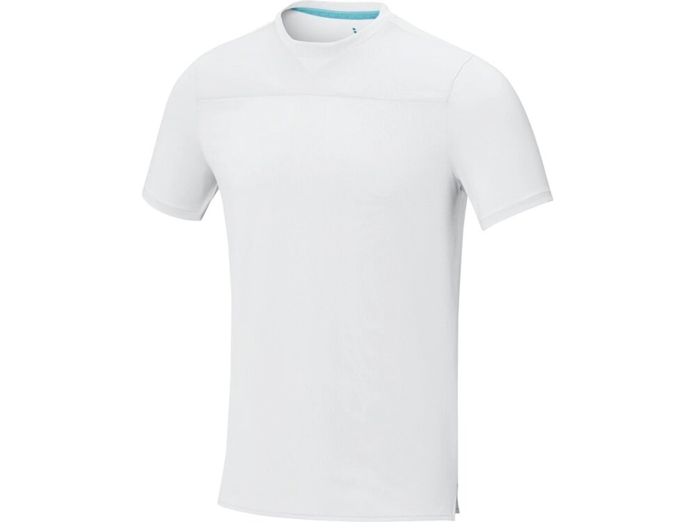 Borax Мужская футболка с короткими рукавами из переработанного полиэстера, сертифицированного согласно GRS - Белый от компании ТОО VEER Company Group / Одежда и сувениры с логотипом - фото 1