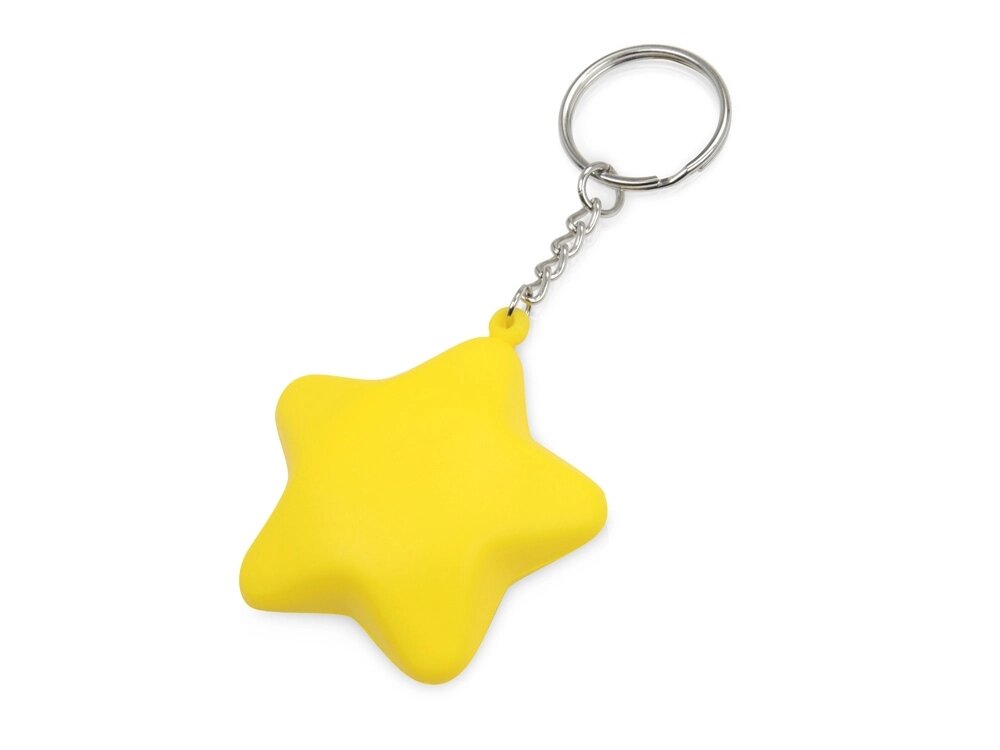 Брелок-антистресс Звезда, желтый от компании ТОО VEER Company Group / Одежда и сувениры с логотипом - фото 1