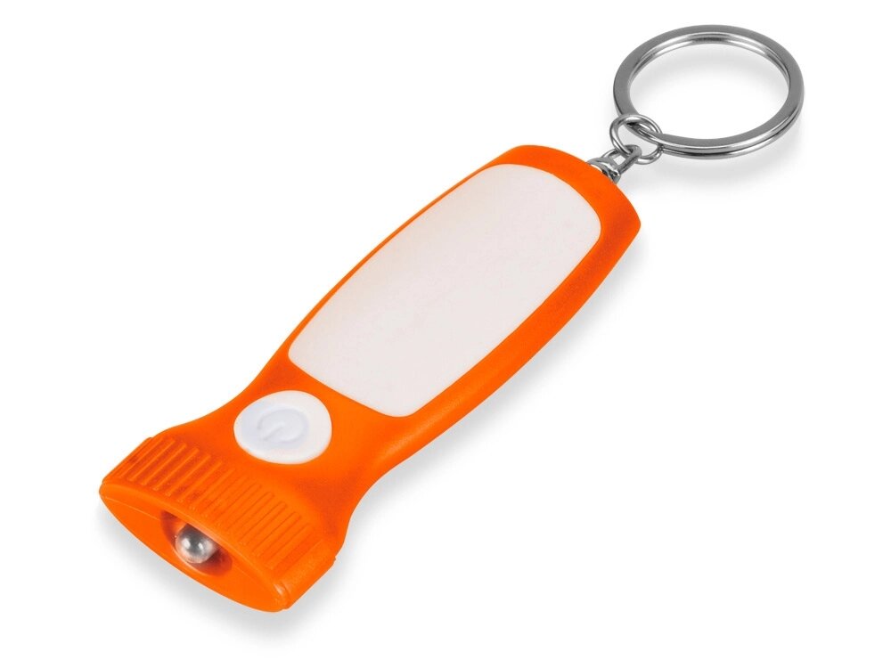 Брелок-фонарик Каяма, оранжевый/белый от компании ТОО VEER Company Group / Одежда и сувениры с логотипом - фото 1