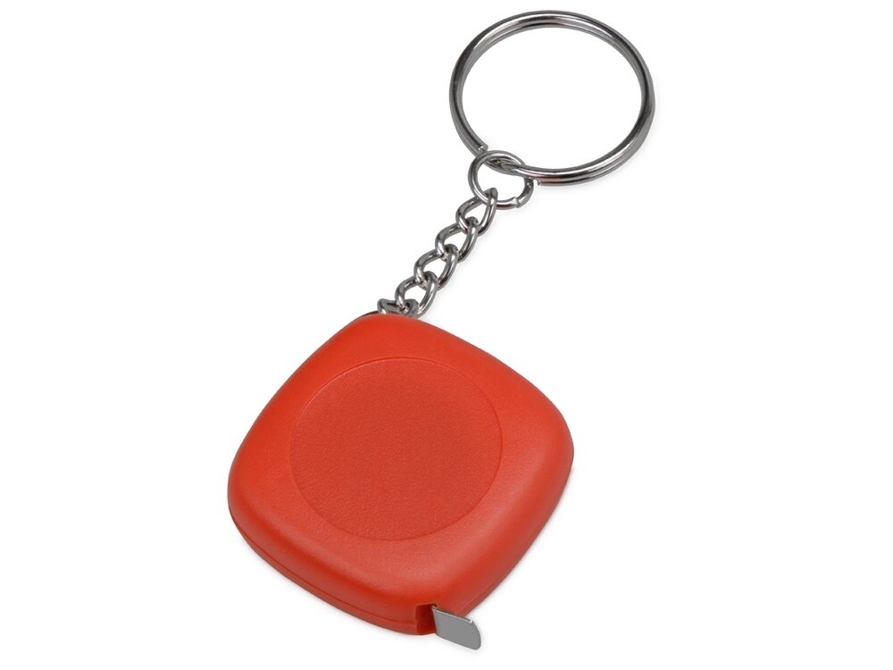 Брелок-рулетка 1м Block, красный от компании ТОО VEER Company Group / Одежда и сувениры с логотипом - фото 1