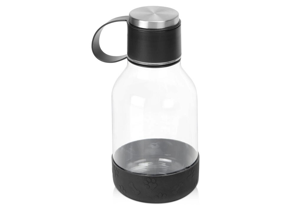 Бутылка для воды 2-в-1 Dog Bowl Bottle со съемной миской для питомцев, 1500 мл, черный от компании ТОО VEER Company Group / Одежда и сувениры с логотипом - фото 1