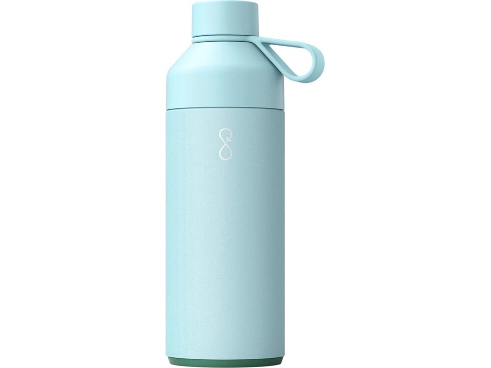 Бутылка для воды Big Ocean Bottle объемом 1000 мл с вакуумной изоляцией, небесно-голубой от компании ТОО VEER Company Group / Одежда и сувениры с логотипом - фото 1