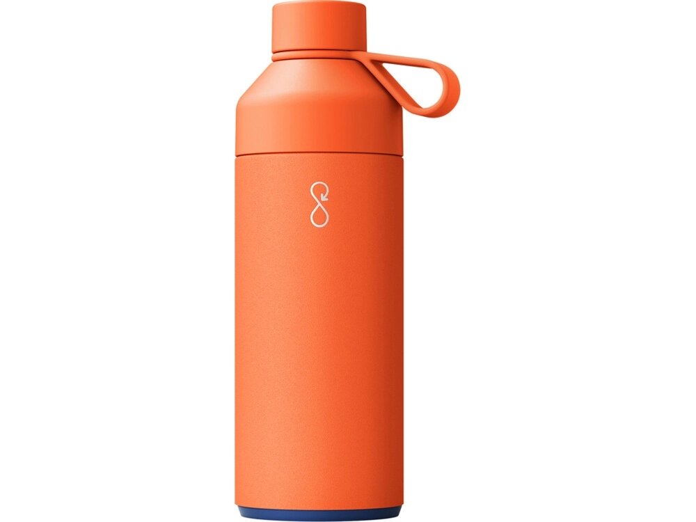 Бутылка для воды Big Ocean Bottle объемом 1000 мл с вакуумной изоляцией, оранжевый от компании ТОО VEER Company Group / Одежда и сувениры с логотипом - фото 1