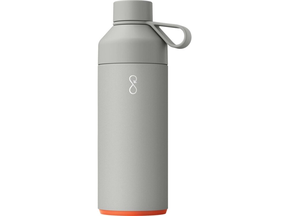 Бутылка для воды Big Ocean Bottle объемом 1000 мл с вакуумной изоляцией, серый от компании ТОО VEER Company Group / Одежда и сувениры с логотипом - фото 1