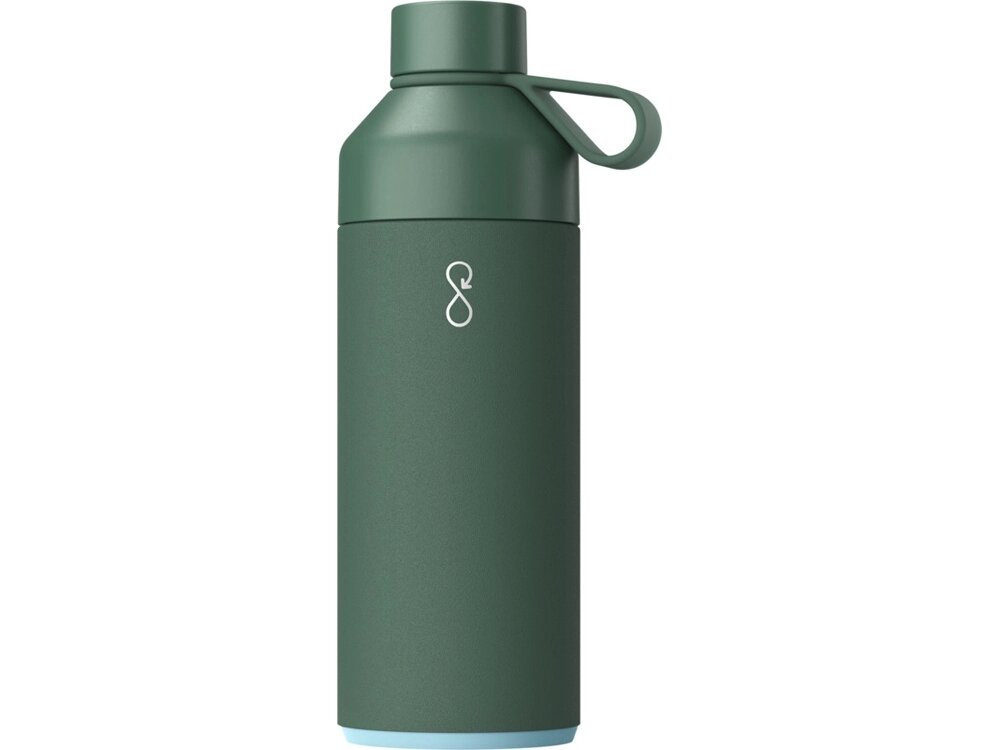 Бутылка для воды Big Ocean Bottle объемом 1000 мл с вакуумной изоляцией, зеленый от компании ТОО VEER Company Group / Одежда и сувениры с логотипом - фото 1