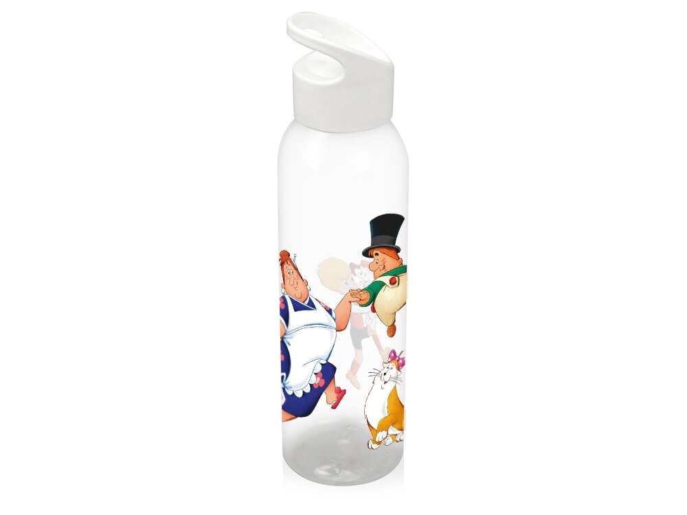 Бутылка для воды Карлсон, прозрачный/белый от компании ТОО VEER Company Group / Одежда и сувениры с логотипом - фото 1