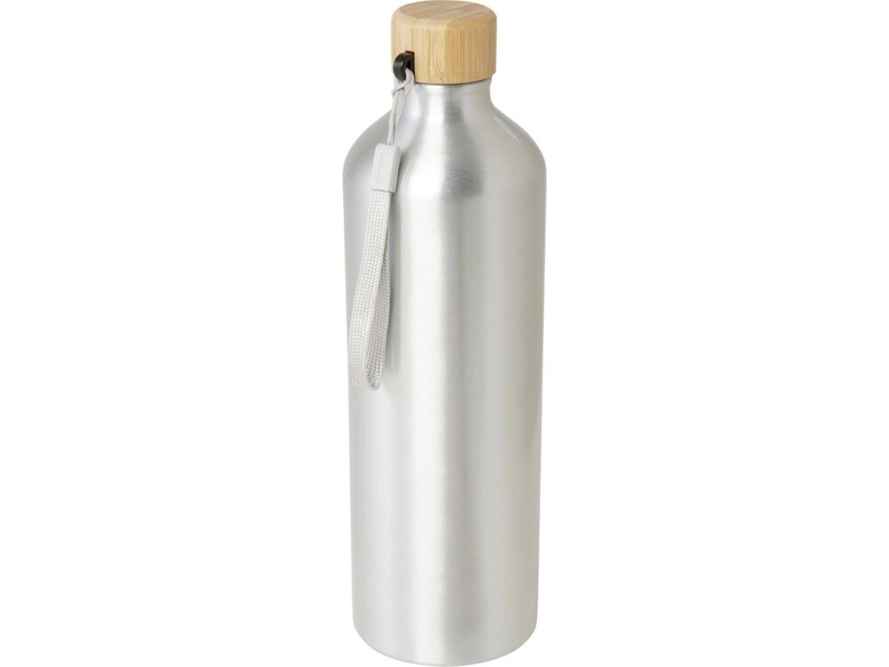 Бутылка для воды Malpeza из переработанного алюминия, 1000 мл - Серебряный от компании ТОО VEER Company Group / Одежда и сувениры с логотипом - фото 1