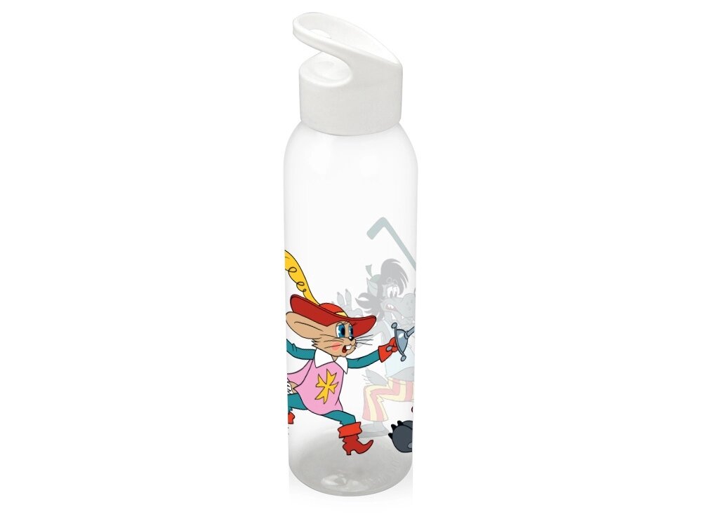 Бутылка для воды Ну, погоди!, прозрачный/белый от компании ТОО VEER Company Group / Одежда и сувениры с логотипом - фото 1